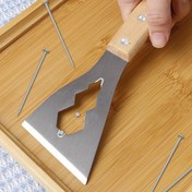 Resim 1 adet Paslanmaz Çelik Kazıyıcı - Boya, Duvar Kağıdı ve Çimento Çıkarma için Çok Amaçlı - Ergonomik Saplı Dayanıklı Ev Temizleme Aracı, Boya Çıkarma Aracı | Dişli Kenar Tasarımı | Dayanıklı Yapı, Boya Kazıyıcı Aracı 