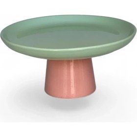 Resim Megg Rengarenk Soft Mint Yeşili Yavru Ağzı Ayaklı Meyvelik Sunum Kasesi Kek Standı 