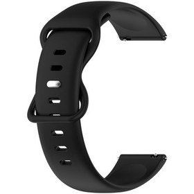 Resim Samsung Galaxy Uyumlu Watch4 İçin 40mm / 44mm 20mm Düz Renk Silikon Saat Bandı Siyah 