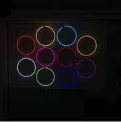 Resim MOTTOMOR 25 CM NEON MİD KASNAĞI HOPARLÖR BEYAZ TAKIM OTO ARABA 