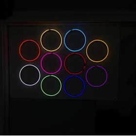 Resim MOTTOMOR 16 CM NEON MİD KASNAĞI HOPARLÖR MAVİ TAKIM OTO ARABA 