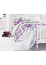 Resim Luoca Patisca Mor Salkım Tek Kişilik Nevresim Takımı 