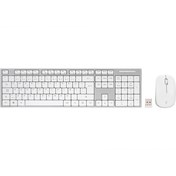 Resim EVEREST KM-6063 BEYAZ/GRİ KABLOSUZ Q MULTIMEDYA KLAVYE+MOUSE SET 