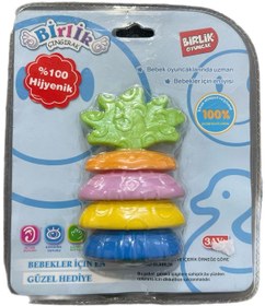 Resim Bebek Diş Kaşıyıcı Dişlik Çıngırak 11 Cm Renkli Sarı 