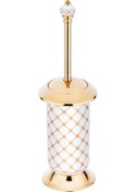 Resim Pure Geometrik Beyaz Altın - Pvd Gold Klozet Fırçalık Aks-110 