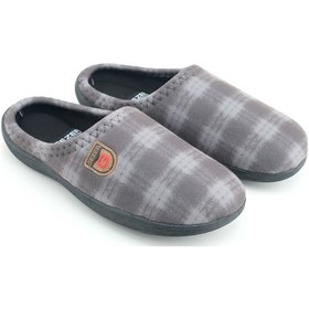 Resim Gezer Erkek Kışlık Rahat Taban Ev Bahçe Terlik Gri 