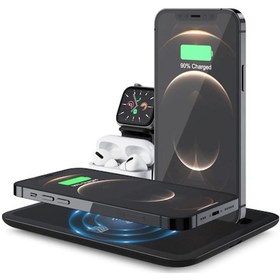 Resim Ally 4 In1 15W Kablosuz Hızlı Şarj Standı iphone Uyumlu+Iwatch+Airpods (305122747) 