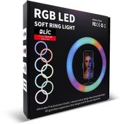 Resim Genel Markalar Blic Bld-06 Rgb Led Soft Rıng Lıght Mj36 Trıpod Ayak Telefon Tutucu, One Size 