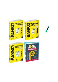 Resim Lgs 8. Sınıf Banko Serisi Matematik Türkçe Fen Ve Son Model Paragraf 4lü Set Soru Bankaları 