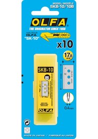 Resim Olfa Skb-10/10B Çift Yönlü Emniyetli Maket Bıçağı Yedeği 10 Lu 