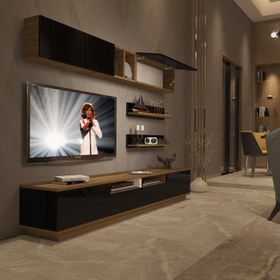 Resim Trendstyle 5220S Mdf Tv Ünitesi Tv Sehpası Pera Siyah 