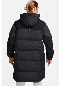 Resim Nike Storm Fit Down Fill Oversize Hoodie Ful Zip Jacket Erkek Su Geçirmez Kaz Tüyü Kapüşonlu Mont Siyah Siyah 
