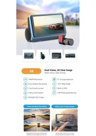 Resim Dahua Dae-hc3511gw-s8 S8 2k Araç İçi Kamera 128 Gb'a Microsd Destekler Gps Dahili Wi-fi G-sensör 