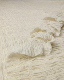 Resim Krem Renkte Bürümcüklü Jarse Kumaş En 125 Cm X Boy 200 Cm -10819 Krem 