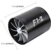 Resim Dianziye Motor Turboşarj Hava Girişi Çarkı - Turboşarjör Giriş Aksesuarı, Çift Taraflı Siyah + 3 Parça Takım Siyah 