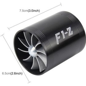 Resim Dianziye Motor Turboşarj Hava Girişi Çarkı - Turboşarjör Giriş Aksesuarı, Çift Taraflı Siyah + 3 Parça Takım Siyah 