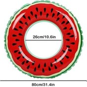 Resim Shenzhen Xin Xin Karpuz Desen Yüzme Halka Şişme Deniz Simidi - Kırmızı 6633 