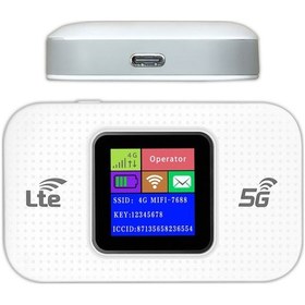 Resim Thentech Mobil Wifi Router Tasinabilir 4g 5g Lte Sim Kartli Modem 3000mah Bataryali Ekranli Kablosuz Dagitici 