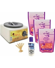 Resim Ağda Makinesi 800ML + 3X250ML Pudralı Boncuk Ağda Seti, Kolay ve Etkili Kullanım Sağlar 
