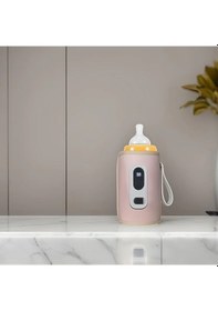 Resim Willowhaven Pembe 4 Mevsim Evrensel Usb Şişe Isıtıcı - Taşınabilir Çok Amaçlı Gerçek Zamanlı Sıcaklık Göstergeli 