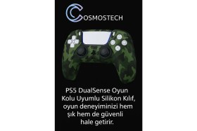 Resim Cosmostech Ps5 Dualsense Joystick Koruyucu Silikon Kılıf Army Yeşil - Yüksek Kaliteli, Esnek, Army Yeşil Desenli Kaplama 