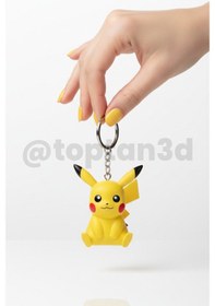 Resim 10 Adet Pikaçu Anahtarlık Hediyelik, 3d Pokemon Temalı Anahtarlık 