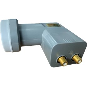 Resim Ata Elektronik Bağımsız Çift Çıkış 2'li Çiftli Iki Çıkışlı Çanak Anten Lnb Lenebe Elenbi + 10 F Jak Konnektörlü 