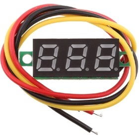 Resim Genel Markalar Dc 4v-100v 0.28" 3 Kablolu Dijital Mini Voltmetre 