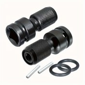 Resim 2 adet elektrikli anahtar soket adaptörü, kare 1/2" (12.5mm) - altıgen 1/4" (6.35mm) 