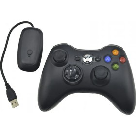 Resim Jingyi Xbox 360 Için Kablosuz Kumanda, 2,4 Ghz Gelişmiş Çift Titreşimli Oyun Kumandası ve Alıcı Uzaktan Gamepad Xbox 360 Slim Ps3 ve Pc Için Joypad Joystick Windows 7/8/10 (Siyah) (Yurt Dışından) 
