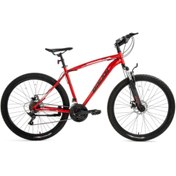 Resim Bisan LEON V fren 26" jant 46cm kadro Bayrak Kırmızı Dağ Bisikleti 