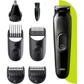 Resim Erkek Bakım Seti, 6'lı Çok Işlevli ve Siyah Renkli Güçlü Temizlik Seti 