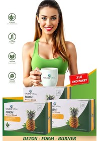 Resim Galeno Vital Form Herbal Blend Bromelain Destekli Detox Çayı 3'lü Eko Paket 
