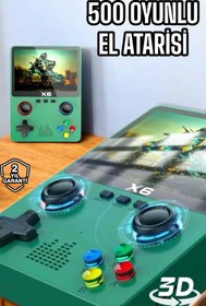 Resim AyrStore Çocuklara Özel 666 Oyunlu X6 Atari Video İzleme Ve Müzik Dinleme 