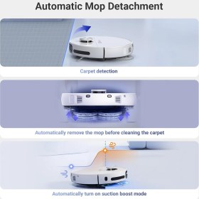 Resim Ezviz RS20 Max Robot Süpürge, Hepsibirarada, Kendi Kendine Temizleme, 13000PA, Kameralı Devriye, Iki Yönlü Konuşma, Anti-Fırça Dolaşma, Kamera ve Lds Navigasyon, Sıcak Su 60°c, Otomatik Boşaltma 