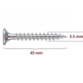 Resim Sunta Vidası 3,5x45 Çinko 100 Adet 
