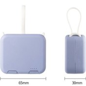 Resim Pazly 2020 Mini Taşınabilir Şarj Cihazı 4000mah, Usb Type C Kablolu, Hafif Ve Dayanıklı 