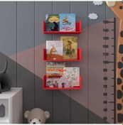 Resim Çocuk Odası Raf / Kitaplık Çr-03 Kırmızı Kırmızı 
