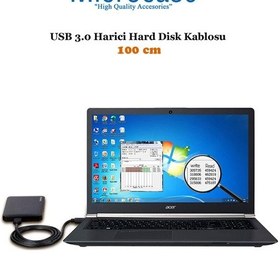 Resim Microcase Usb 3.0 Harici Hdd Hard Disk Kablosu 1 M - Siyah Al2826 
