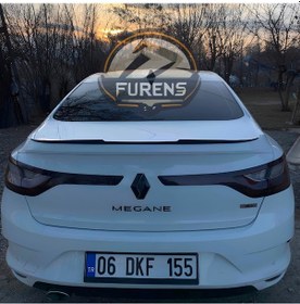 Resim Renault Megane 4 Piano Black Yarasa Tip Bagaj Çıtası Spoıler 2016 - 2021 Furens 