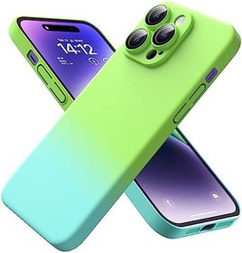 Resim iPhone 14 Pro Max Kılıf, Yeni Tasarımlı İnce Telefon Kılıfı, [10 FT Askeri Sınıf Düşme Koruması], Lens Koruyucu, Gradyan, Yeşil+mavi7-IP14pm-02 