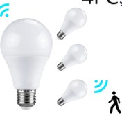 Resim 4 adet LED Ampul E27 175-265V 6W LED Hareket Sensörlü Ampul Işık LED Lambalar Gece Karanlıkta Çalışmaya Uygun 
