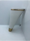 Resim Karakoçaksesuar Plastik,19 Cm Beyaz-Gold Koltuk,Berjer,Mobilya Ayağı (4 Adet) 