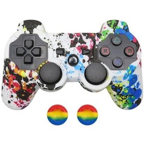 Resim Playstation 3 Için Ps3 Denetleyicisi Için Silikon Koruyucu Cilt Kapaği 2 Gökkuşağı 