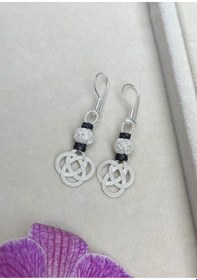 Resim Gümüş Kazaziye Şems Düğümü Kolye Küpe Set - Set09 