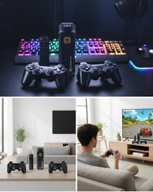 Resim Mey İthalat Kablosuz Gamepad Denetleyici Çift Sistem Retro Oyun Konsolu Hdmı Uyumlu Hd Çıkışlı 