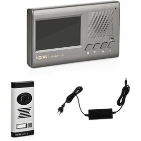 Resim konwi intercom Görüntülü Diafon Seti Villa tipi Konwi vision-s 4.3 AAA Monitör Kameralı Zil Paneli 40w Güç Kaynağı 