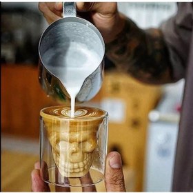 Resim Çift Çidarlı Kuru Kafa Bardak 