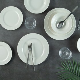 Resim Tulu Porselen Sheyda 24 Parça 6 Kişilik Yemek Takımı 