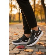 Resim Walkway Siyah-Beyaz Hafif Erkek Spor Ayakkabı Marlow M 